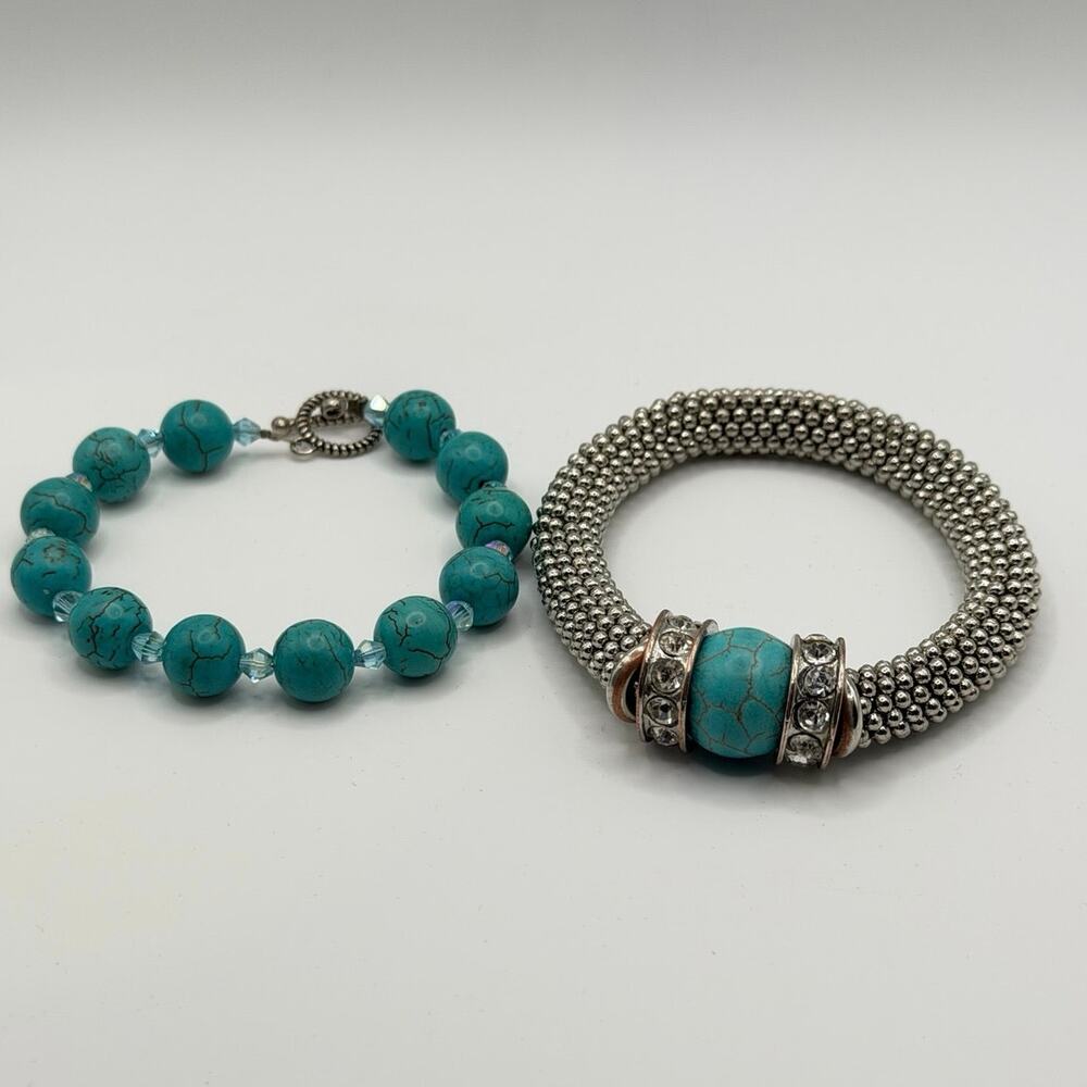 💙 Turquoise Bracelet Stack | 2pc Set - Picture 5 of 6